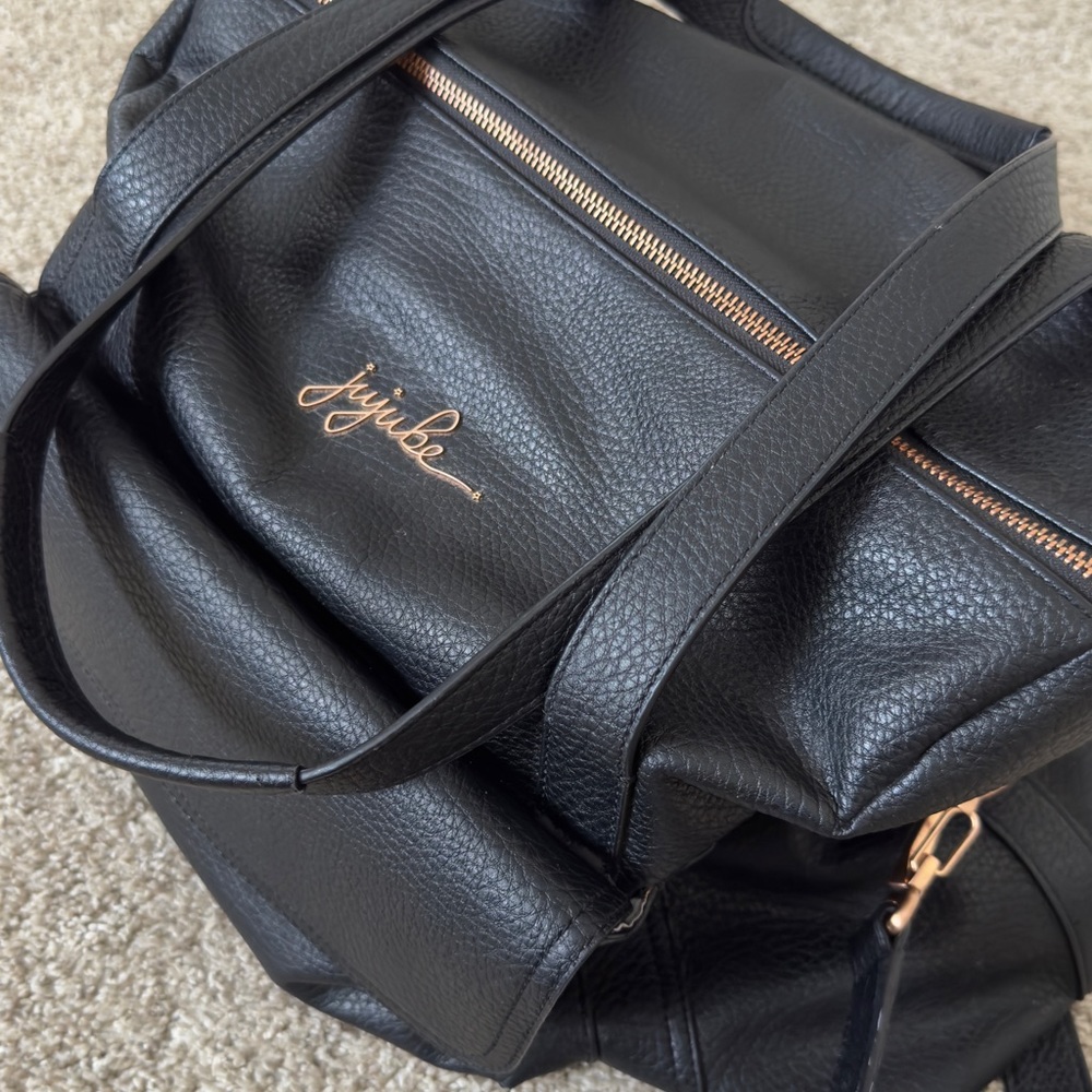 Jujube Wherever Weekender black vegan leather diaper bag - Picture 16 of 16